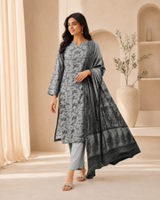 Ash Grey Mother Collection Printed Lawn – Women’s 3-Piece Unstitched Suit