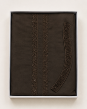Dark Chocolate Brown Gents Gala Embroidered Unstitched Suit