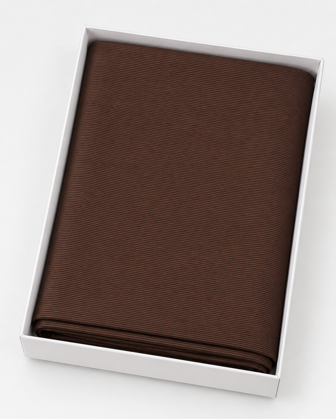 Dark Chocolate Brown Lining Texture Cotton – Men’s 2-Piece Unstitched Suit