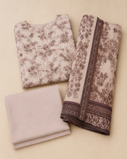 Pearl Grey Mother Collection Printed Lawn – Women’s 3-Piece Unstitched Suit