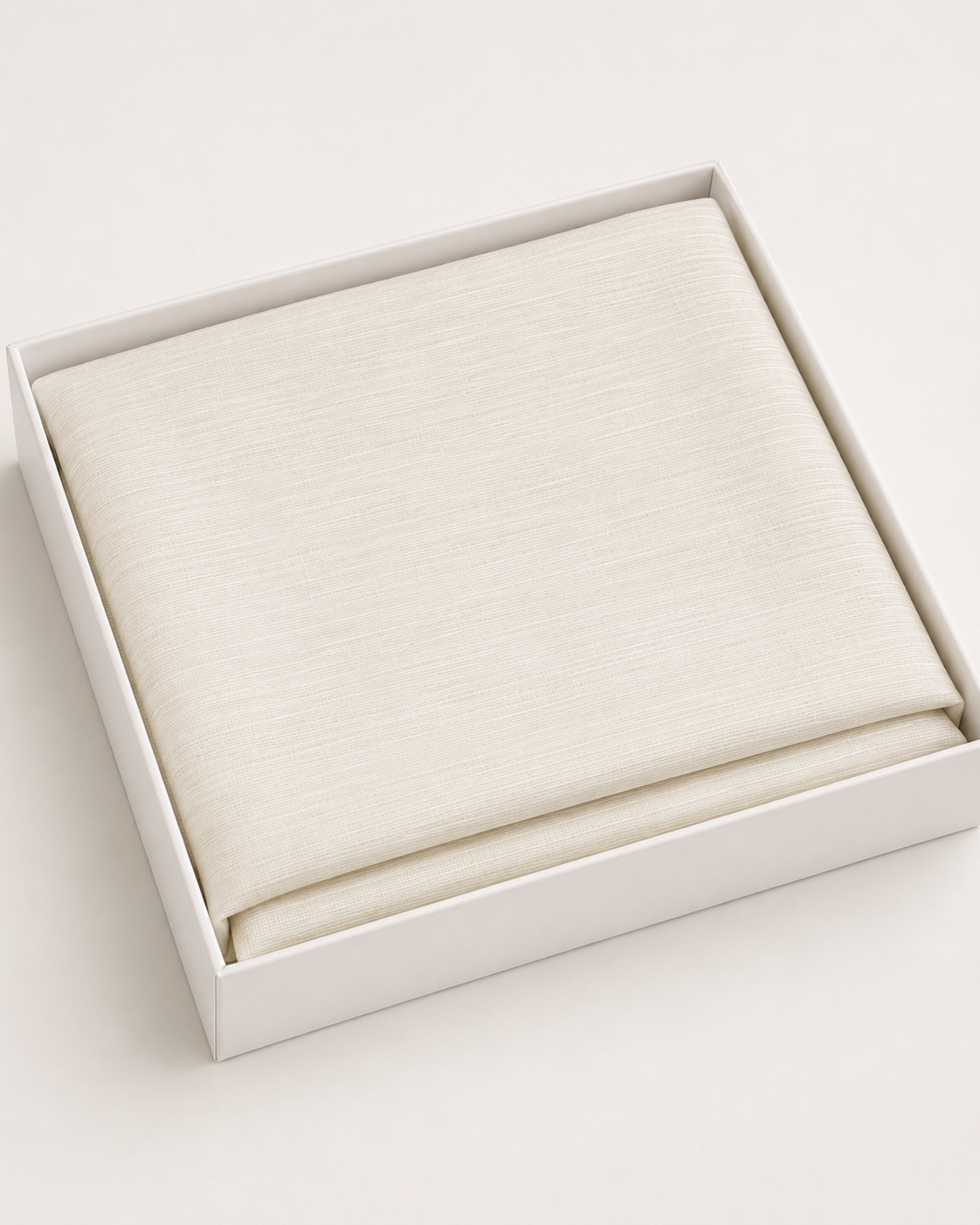 Pearl White Lining Texture Cotton – Men’s 2-Piece Unstitched Suit