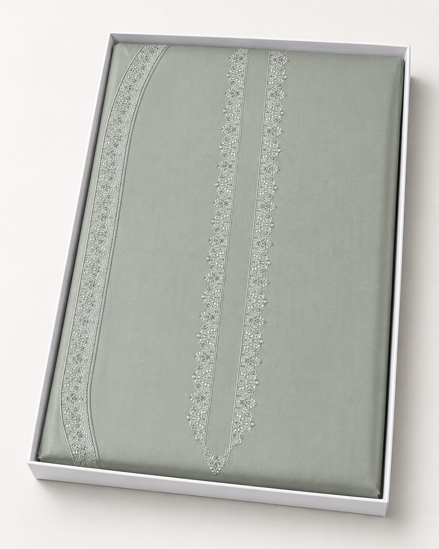Soft Sage Green Gents Gala Embroidered Unstitched Suit
